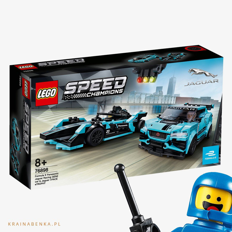 LEGO® 76898 Speed Champions - Formula E Panasonic Jaguar Racing GEN2 car i Jaguar I-PACE eTROPHY